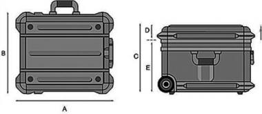 Schalenkoffer Innen-B470xT390xH300mm - 1 ST  HDPE 64l PROMAT