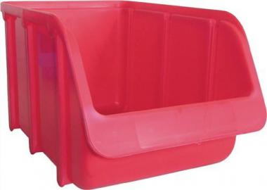 Sichtlagerkasten L164/134xB102xH74mm - 24 ST  PP rot stapelbar HNERSDORFF