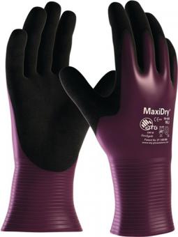 Handschuhe MaxiDry 56-426 - 12 PA  Gr.11 lila/schwarz Nyl.m.Nitril/Nitril
