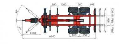 PERZL Rckewagen Typ PRW 10-4 - 1 Stk  mit schwenkbarer Deichsel, Pendelbremse