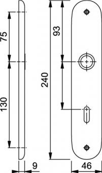 Langschildpaar 273P F1/naturf.F1 - 1 ST  BB 72mm HOPPE