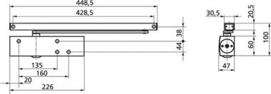 T�rschlie�er TS 3000 V Normalmont.Bands.EN - 1 ST  1-4 silber EN 1-4 GEZE
