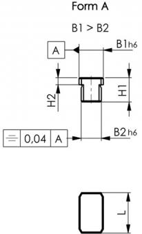 Nutenstein DIN 6323 Nennma - 1 ST  der Nut 16/20mm Form A lose sitzend AMF