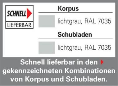 Karteischrank schwarzgrau/enzianblau - 1 ST  H1310xB566xT600mm Trgf.50kg