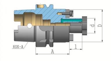 Quernutaufsteckfrsdorn DIN - 1 ST  69893A Spann-D.22mm HSK-A63 A.-L.100mm PROMAT