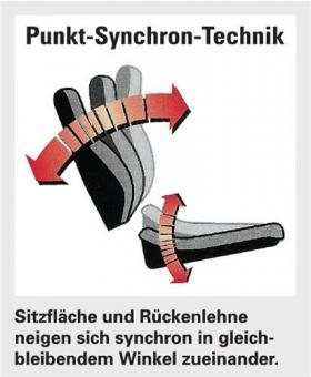 Brodrehstuhl Net Pro 100 - 1 ST  m.Punktsynchrontechnik schwarz 450-550mm m.Rollen