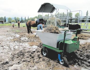 Elektroschubkarren DONKEY XL-H, E-Wanne 280 ltr. - 1 Stk  mit 24V/600Watt Radnabenmotor & 2x 12V/50 Ah Akkus