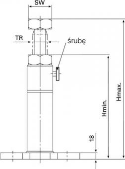 Schraubbock Nr.6435S Gr.1250 - 1 ST  schwer H.710-1250mm AMF