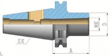 Kegelhlse DIN 69871AD MK3 - 1 ST  SK40 A.-L.70mm PROMAT