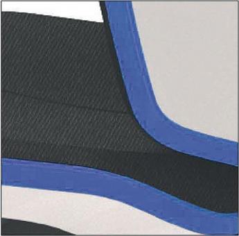 Arbeitsdrehstuhl Neon Rollen - 1 ST  o.Polsterelement blau 450-620mm Permanentkontakt