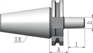 Bohrfutteraufnahme DIN 69871A - 1 ST  B16 SK40 A.-L.25mm PROMAT