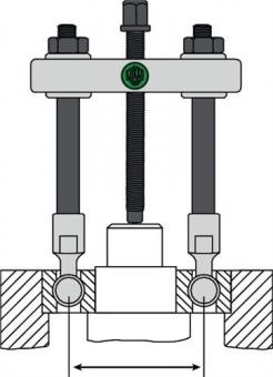 Kugellagerabziehersatz 69 - 1 ST  7tlg.Spannber.35-120mm KUKKO