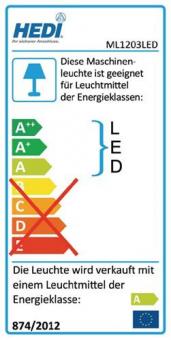 Arbeits-/Maschinenleuchte - 1 ST  3W 300 lm IP20 2x1,0 mm H05RN-F HEDI