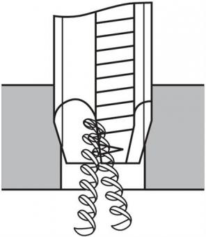 Einschnittgewindebohrer DIN352 - 1 ST  Form B M6x1mm HSS-Co ISO2 (6H) PROMAT