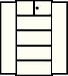 Flgeltrenschrank H1950xB950xT500mm 