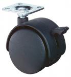 Kunststoffdoppelrolle m.Festst.D.50mm 