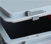 Schiebeverschluss grau f.Transport- 