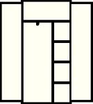 Flgeltrenschrank H1950xB950xT500mm 