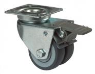 Doppel-Lenkrolle m.Festst.75mm 