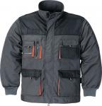 Herrenjacke Gr.60 dunkelgrau/schwarz/orange 