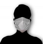 NANO-Vlies - Gesichtsmaske, wei, B - 2 fixe Gummischlaufen zum befestigen hinter den Ohren (ohne Binden)