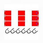 Markierungsstreifen "Highway" rot/wei 