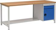 Werkbank lichtgrau signalblau 