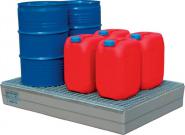 Auffangwanne 140l GFK m.verz.Stahlgitterr. 