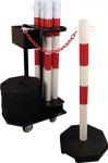 Sperrpfostenset STA rot/wei m.Transportwagen 