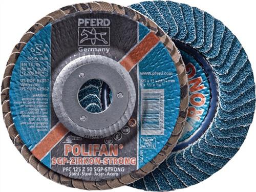 Fächerscheibe POLIFAN Z SGP - 10 ST, STRONG STEEL D.125mm K.36 kon.INOX ZK PFERD