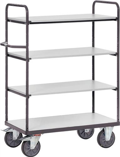 Etagenwagen L1000xB600xH1500mm, Gesamt-Trgf.600kg 4 Etagen elekt.leitfähig