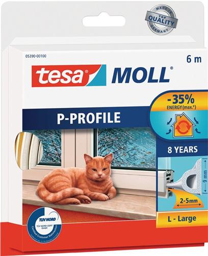 Fenster-/Türmoll tesamoll® - 60 M, 5390 B9mmxH5,5mmxL6m braun TESA
