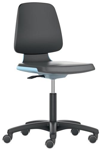 Arbeitsdrehstuhl Labsit Rl.Sitzschale, anthrazit Integralschaum schwarz 450-650mm