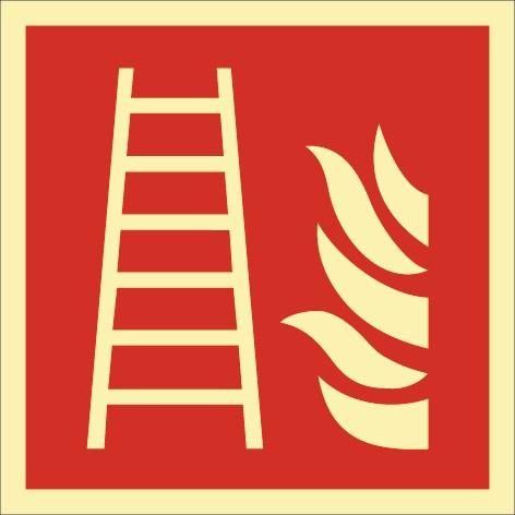 Brandschutzzeichen DIN EN, ISO 7010 L148xB148mm Leiter Folie