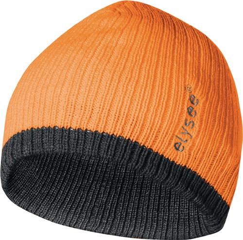 Strickmütze Georg univ.orange/grau, FELDTMANN