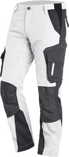Arbeitshose FLORIAN Gr.48, weiß/anthrazit 50 %CO/50%PES FHB