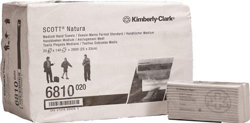 Handtuch Scott 6810 2-lagig - 231 QM, weiß L330xB250ca.mm 20 Päckchen x140 Tü.