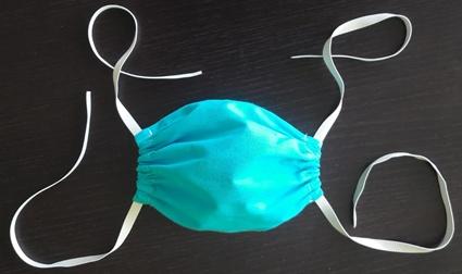 Antibakterielle Baumwoll-Gesichtsmaske, blau, - 50 ST