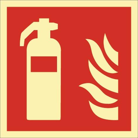 Brandschutzzeichen DIN EN, ISO 7010 L148xB148mm Feuerlöscher Folie