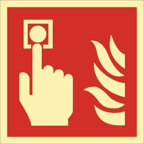 Brandschutzzeichen ASR A1.3/DIN, EN ISO 7010/DIN 67510 Brandmelder Folie