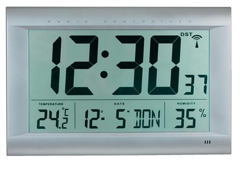 Funk-Digitaluhr Funkuhr Ku.mattsilber, 1,5 V Zahlen