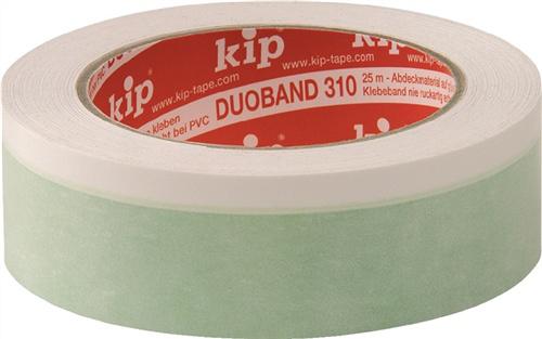 Doppelseitiges Klebeband - 300 M, Duoband 310 L.25m B.25mm grün/weiß Rl.KIP